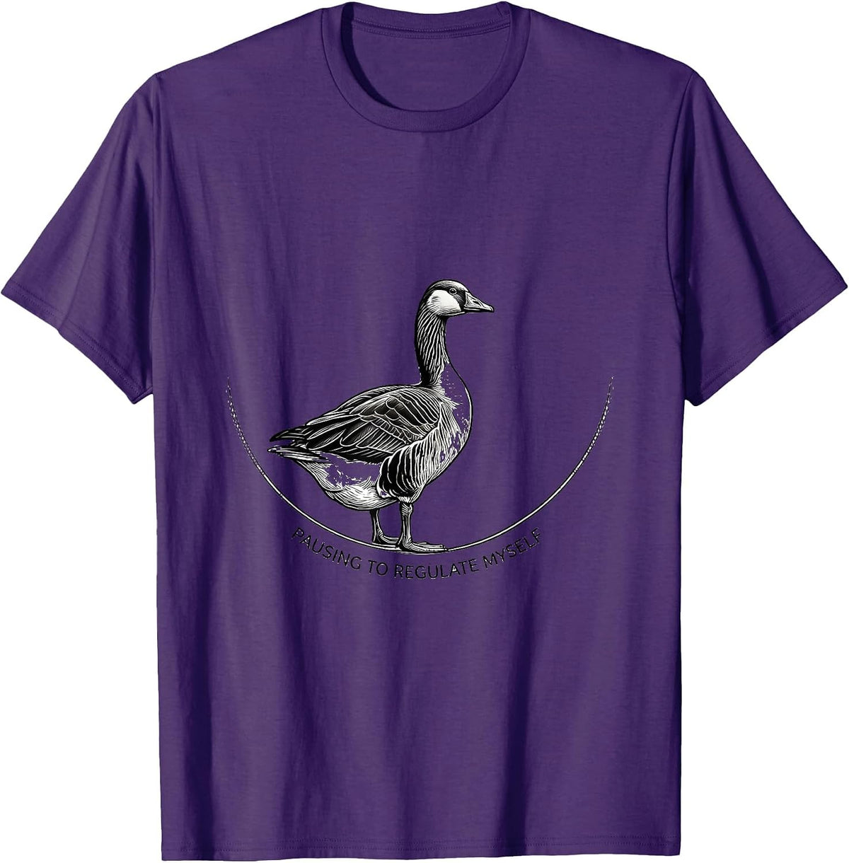 Pausing To Regulate Myself Funny Mental Health Counselor T-Shirt - Purple