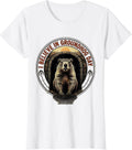 Women's I Believe In Groundhog Day Funny Groundhog Day Vintage Badge T-Shirt - White
