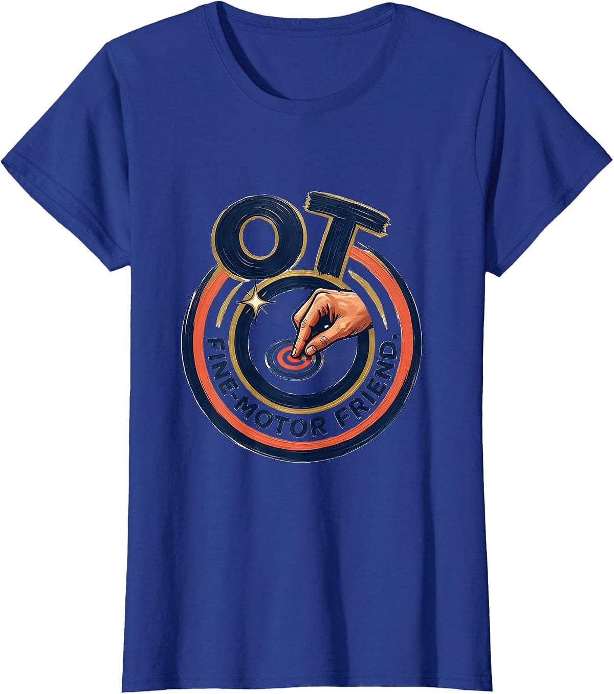 Women's OT Fine-Motor Friend Occupational Therapy Professional Pride T-Shirt - Royal Blue