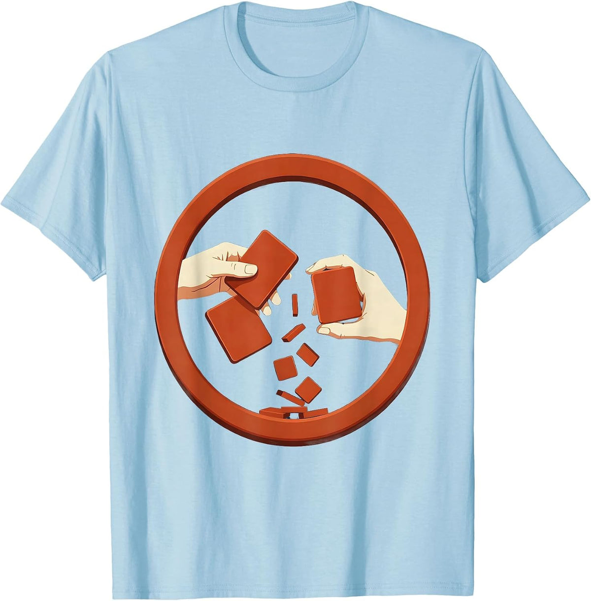 Men's Dyslexia Awareness Jumbled Letters Illustration T-Shirt - Baby Blue