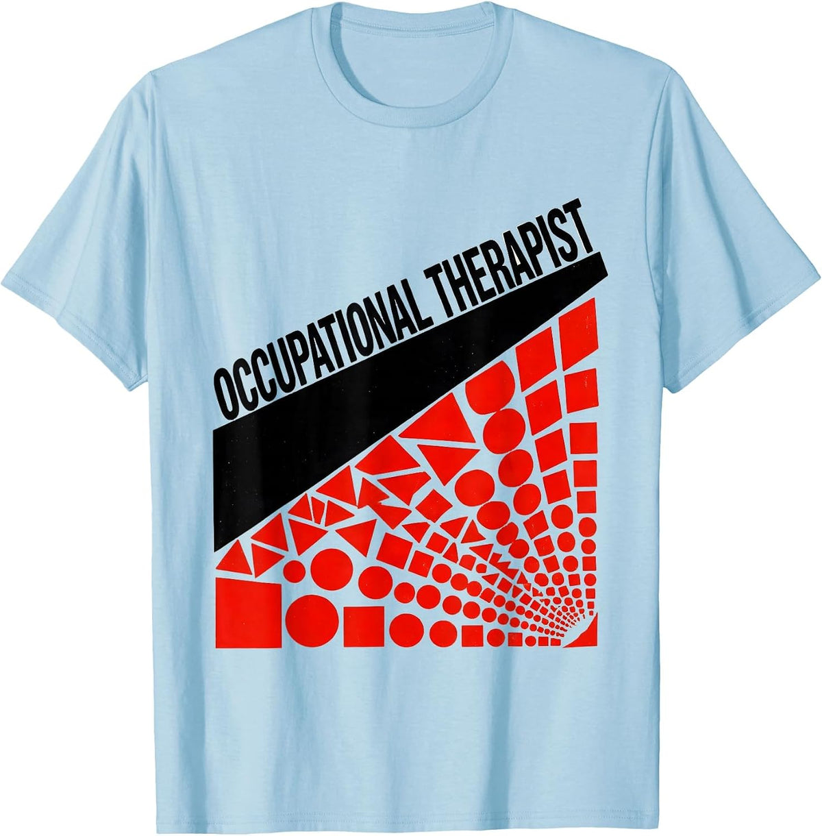 Men's Occupational Therapist Constructivist Poster OT Month Work T-Shirt - Baby Blue