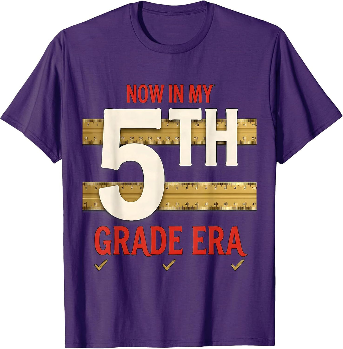 Men's Now In My Fifth Grade Era Girl Tie Dye Back to School T-Shirt - Purple