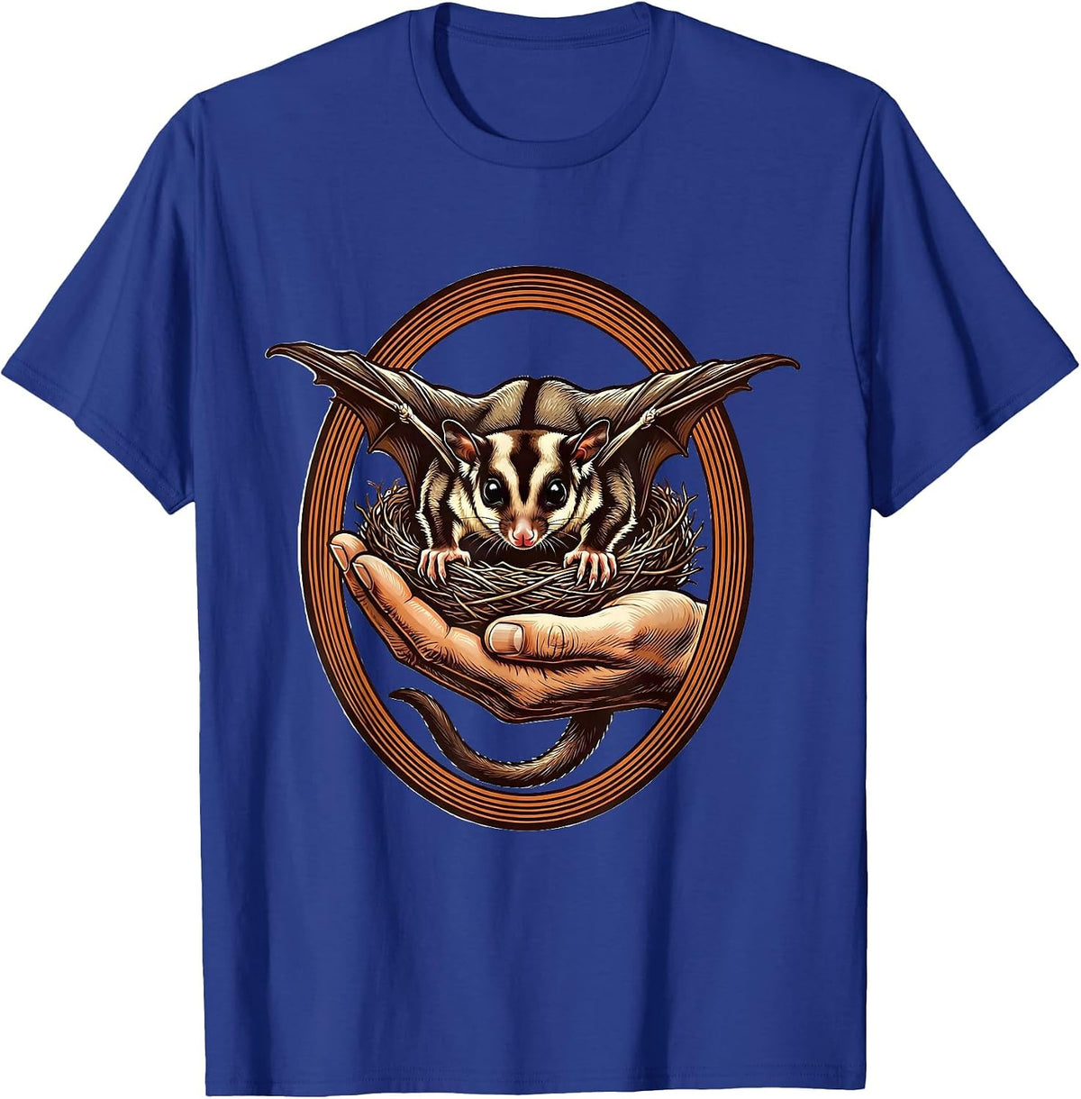 Sugar Glider Bold Outline Pet Lover Humor T-Shirt - Royal Blue