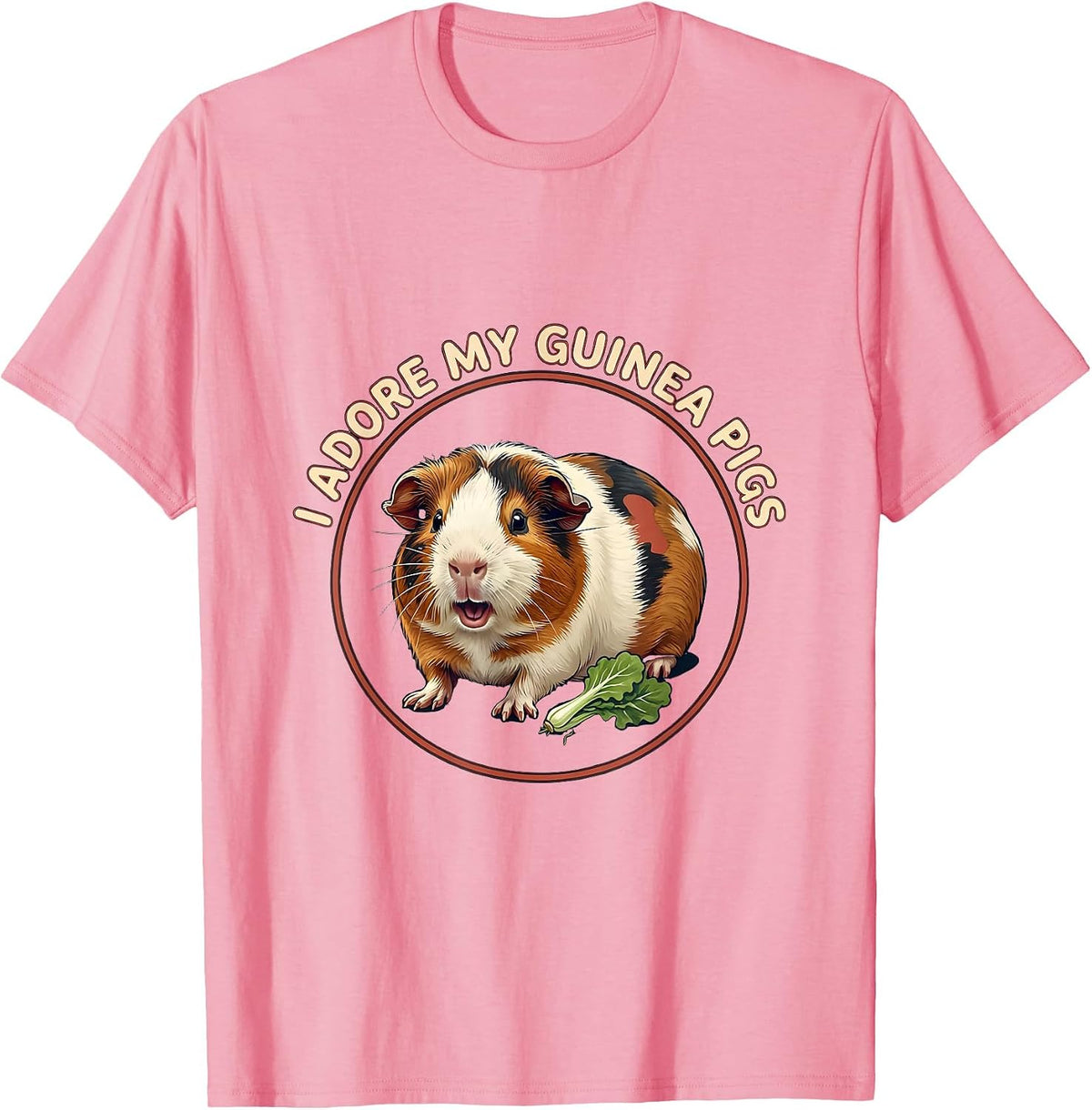 I Adore My Guinea Pigs Cute Guinea Pig Owner Pet Lover Humor T-Shirt - Pink