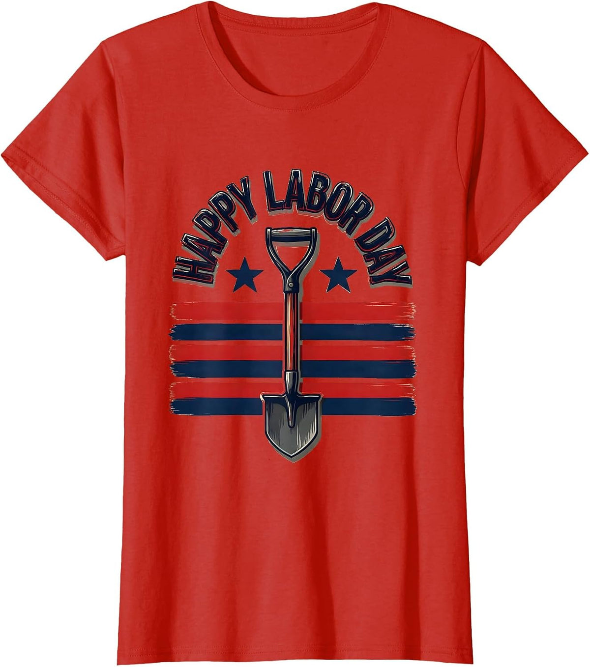Happy Labor Day Patriotic Union Pride Sign Painter Style T-Shirt - Red