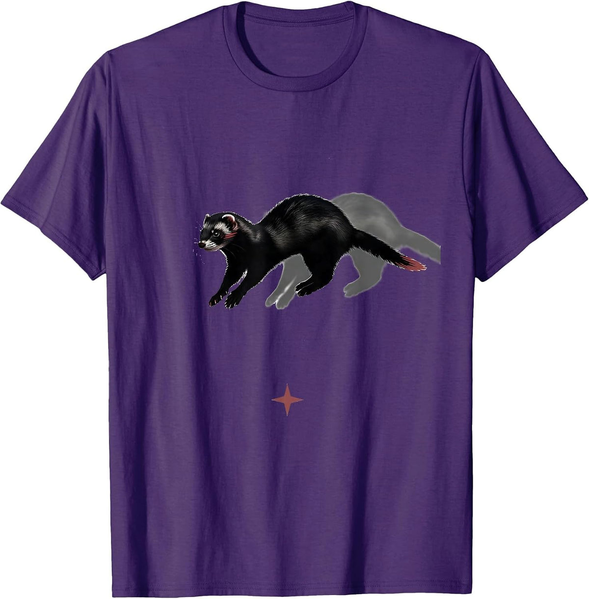 Ferret War Dance Minimalist Funny Ferret Lover Gift T-Shirt - Purple
