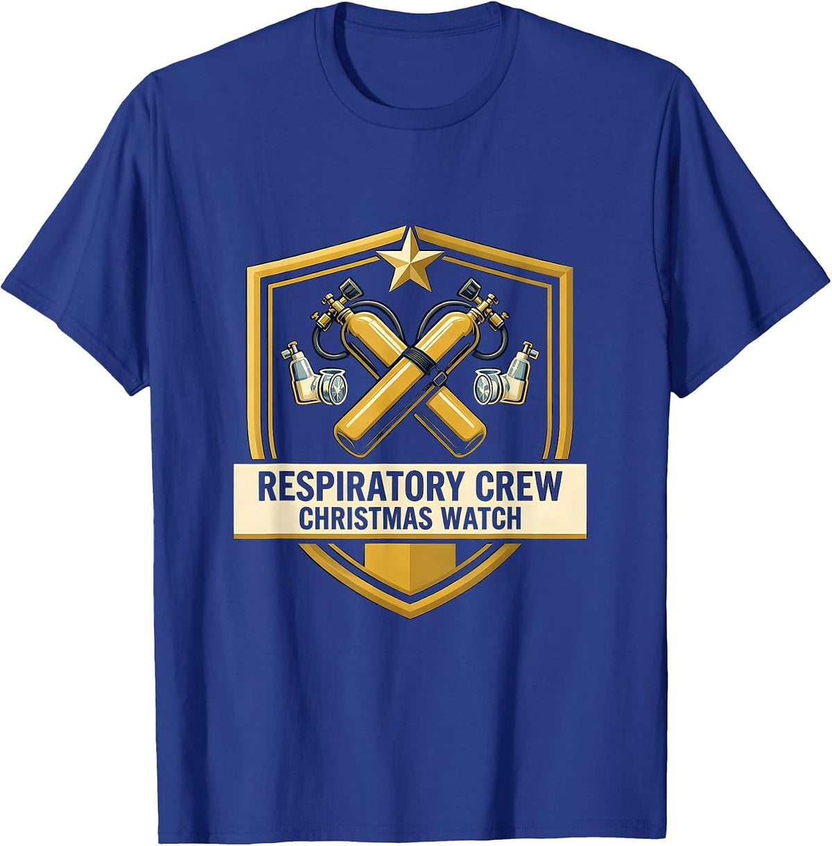 Respiratory Crew Christmas Watch Funny RT Gift T-Shirt - Royal Blue