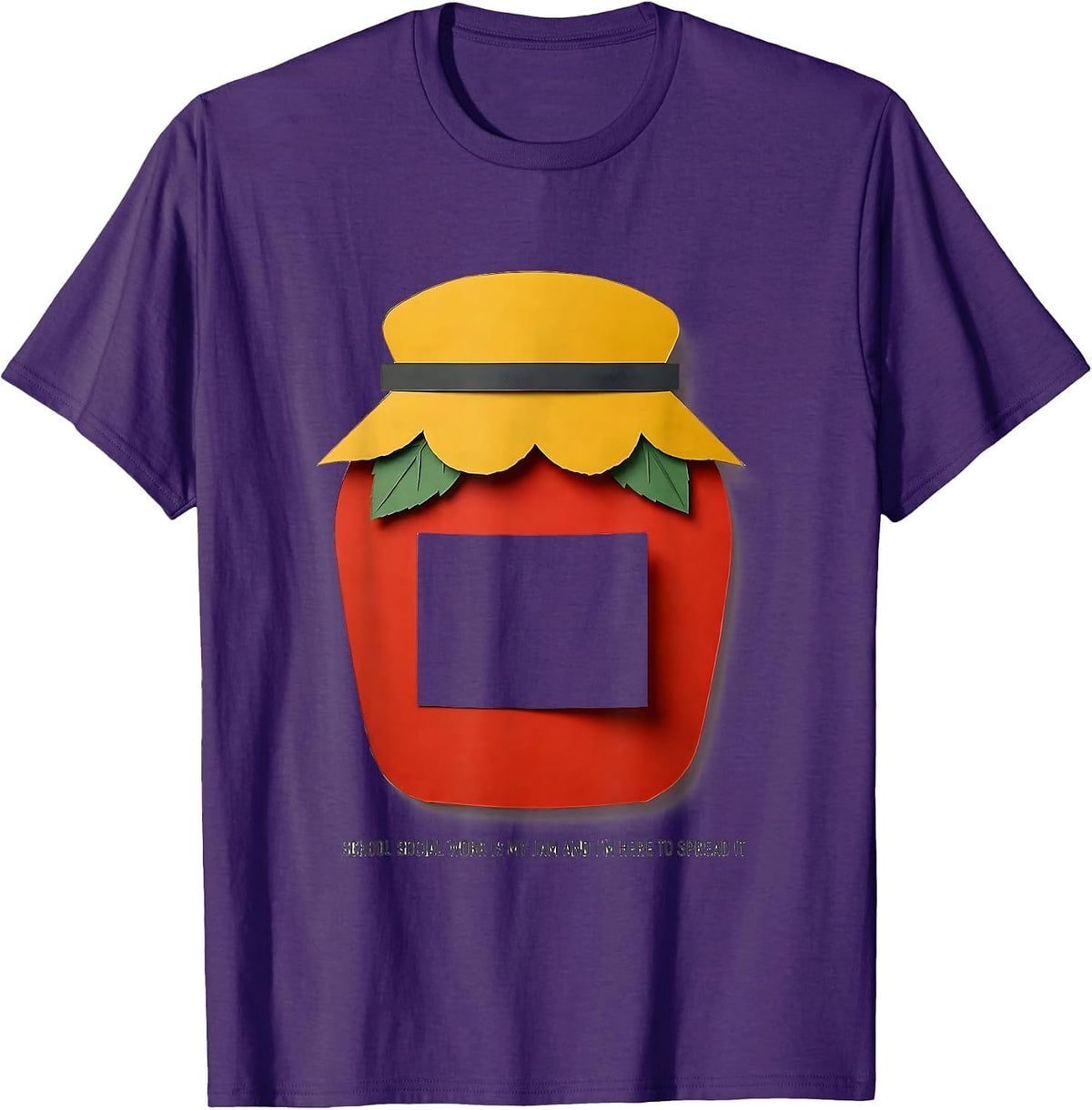 Men's School Social Work Is My Jam And I'm Here To Spread It T-Shirt - Purple