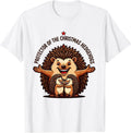Men's Protector Of The Christmas Hedgehogs Cute Hedgehog Lover T-Shirt - White