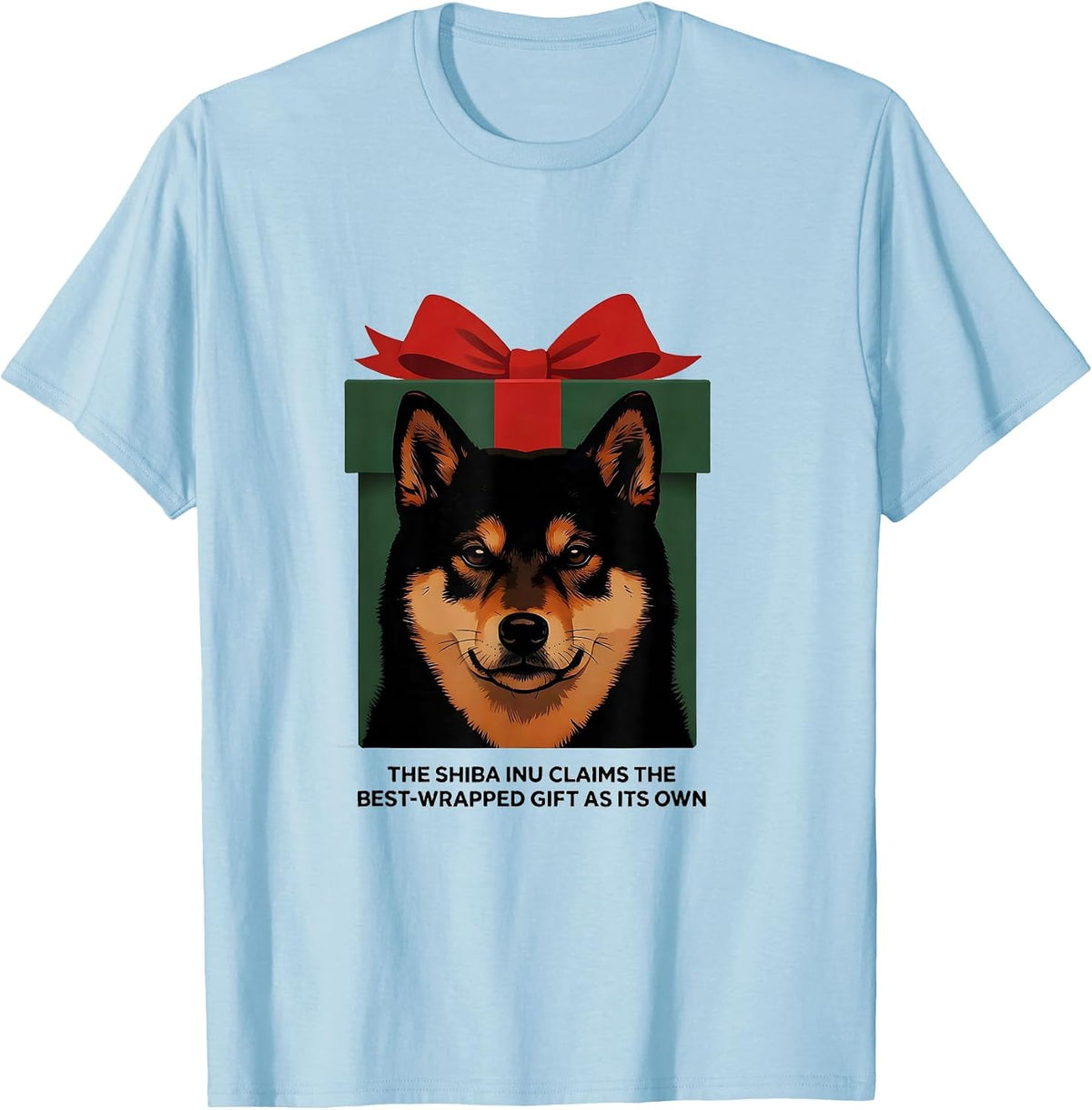 Men's The Shiba Inu Claims The Best-Wrapped Gift As Its Own T-Shirt - Baby Blue