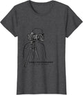 Women's Family Photographer Never In The Photo Funny T-Shirt - Dark Heather Grey
