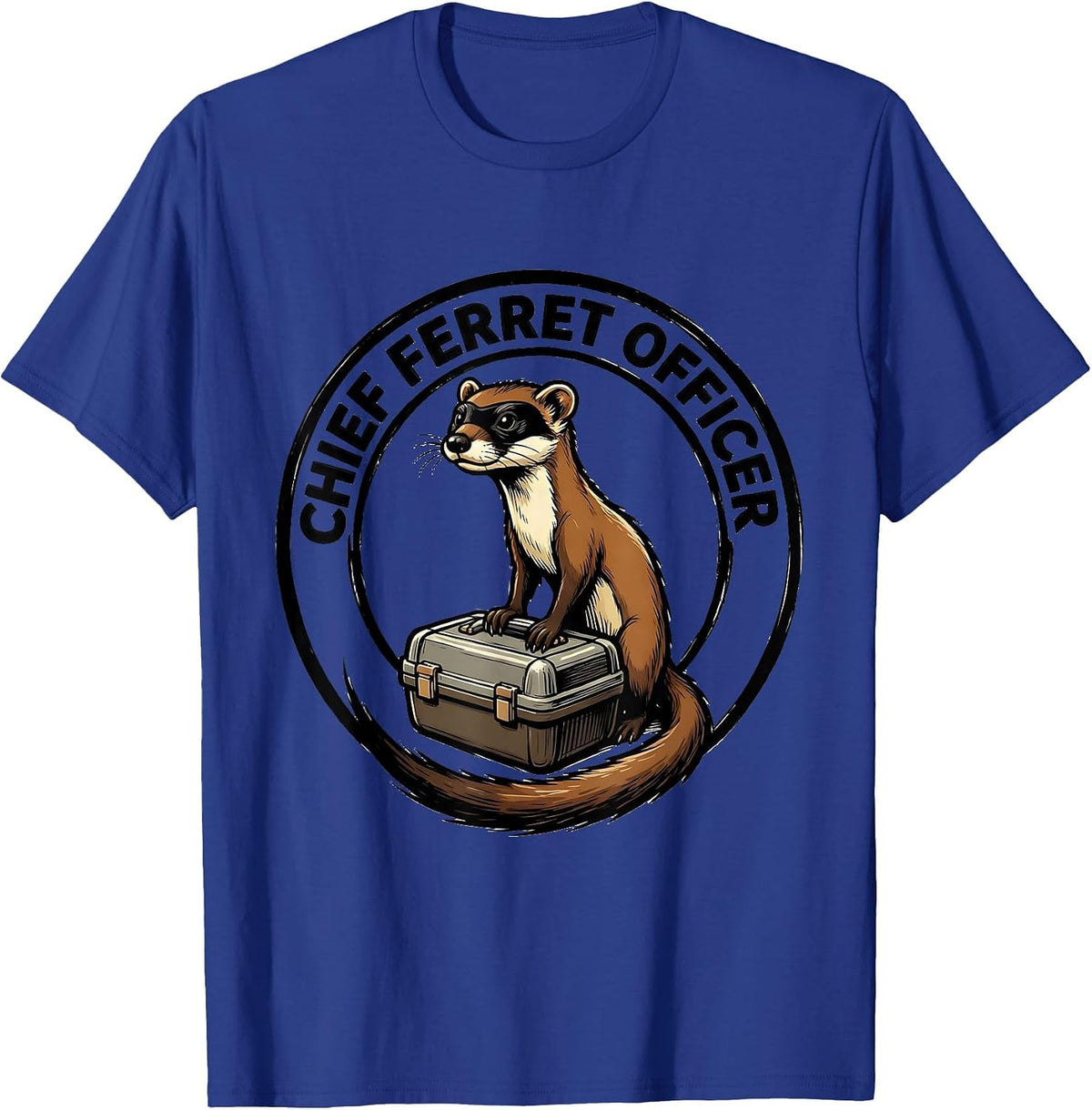 Men's Chief Ferret Officer Funny Ferret Lover Gift For Ferret T-Shirt - Royal Blue