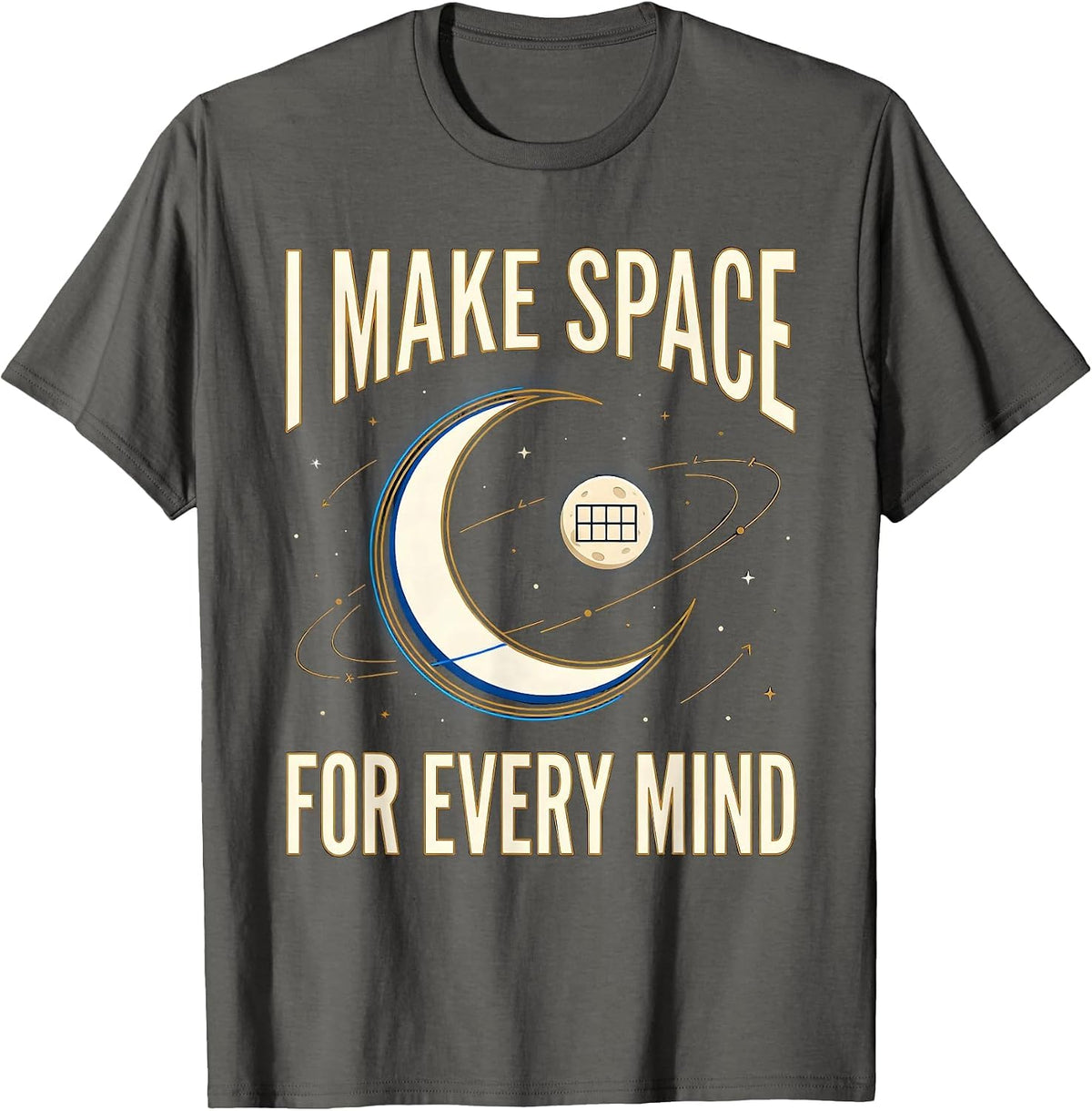 Men's I Make Space For Every Mind Cosmic Special Education Teacher T-Shirt - Asphalt Grey