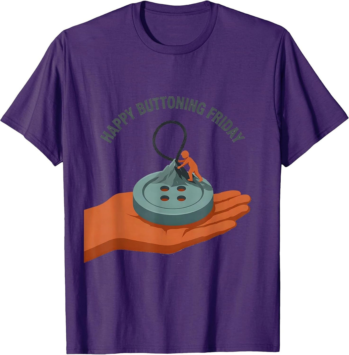 Men's Happy Buttoning Friday Occupational Therapy OT Assistant T-Shirt - Purple