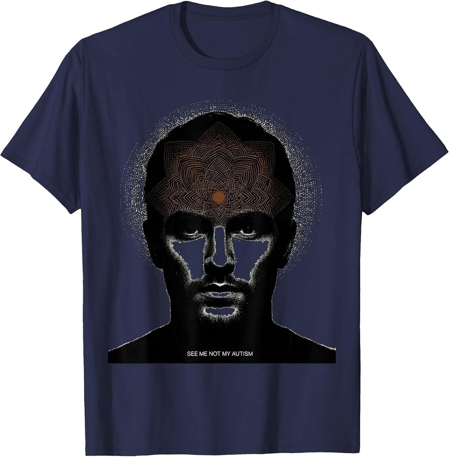 See Me Not My Autism Awareness Design T-Shirt - Navy Blue