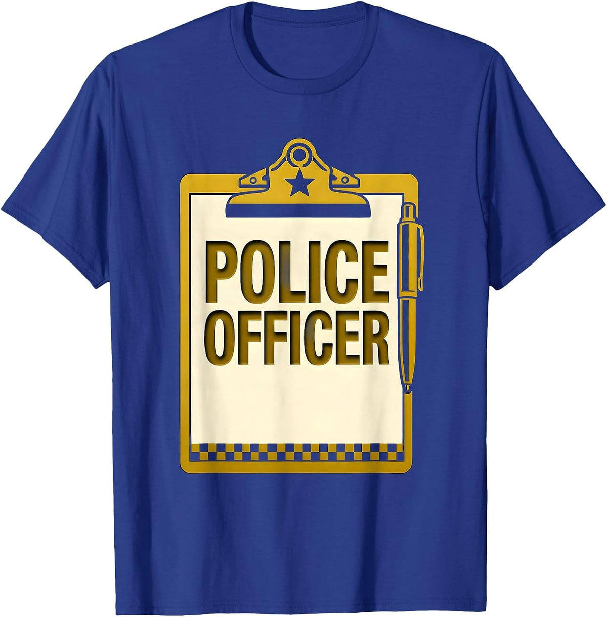 Men's Police Officer Halloween Costume for Kids and Adults T-Shirt - Royal Blue