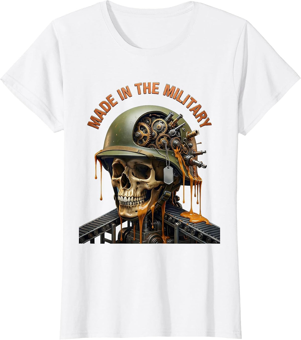 Made in the Military Proud Veteran Design T-Shirt - White
