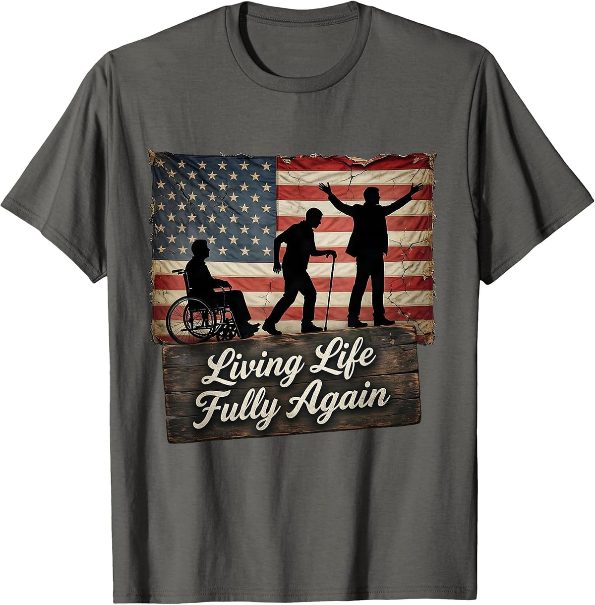 Men's Living Life Fully Again Occupational Therapy Design T-Shirt - Asphalt Grey