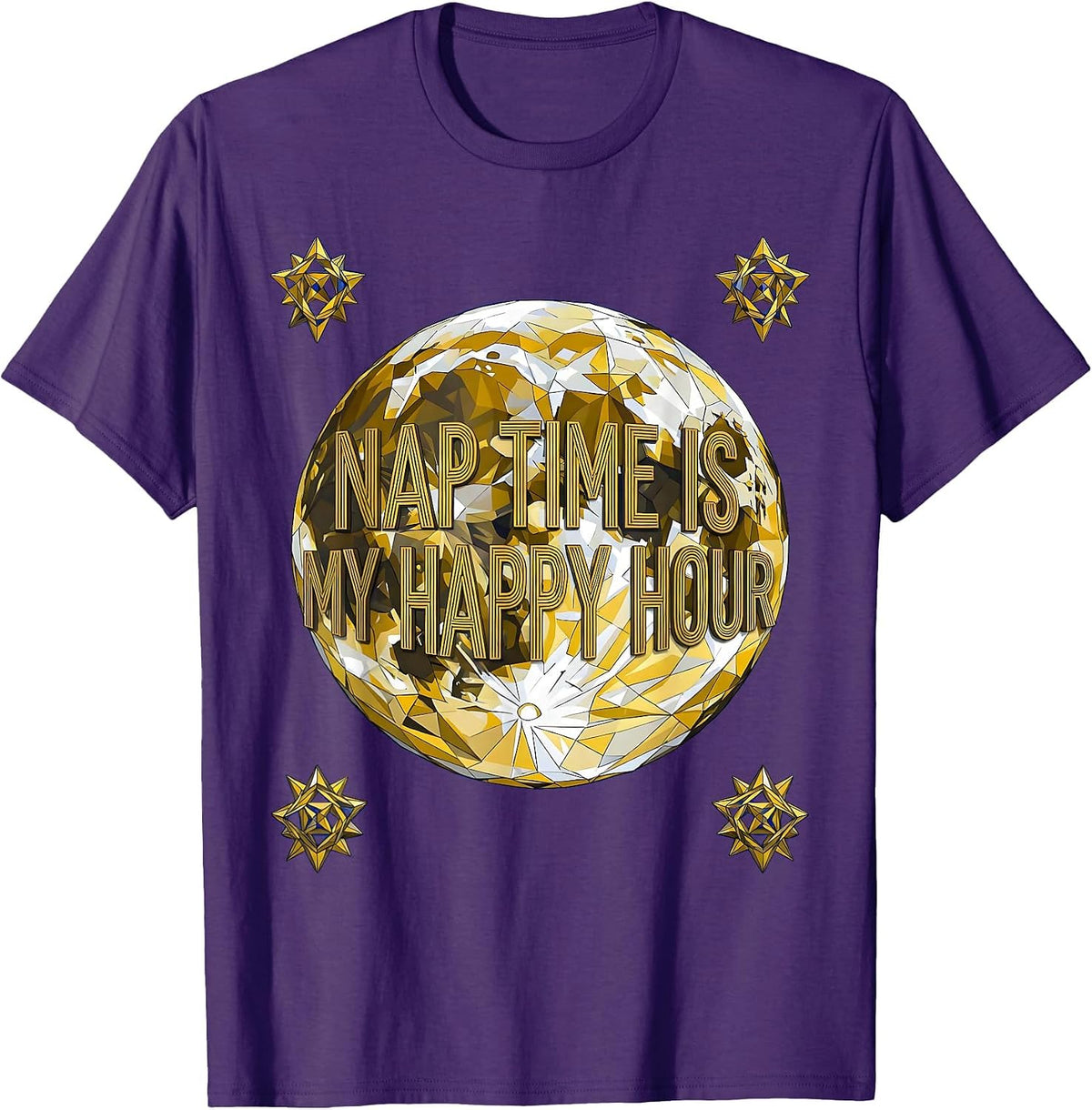 Men's Nap Time Is My Happy Hour Preschool Teacher T-Shirt - Purple
