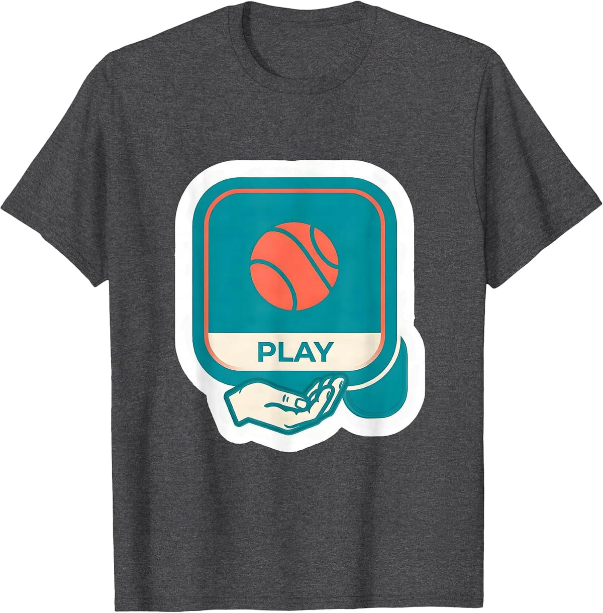 Play Whimsical AAC Speech Therapy SLP Teacher Resource T-Shirt - Dark Heather Grey