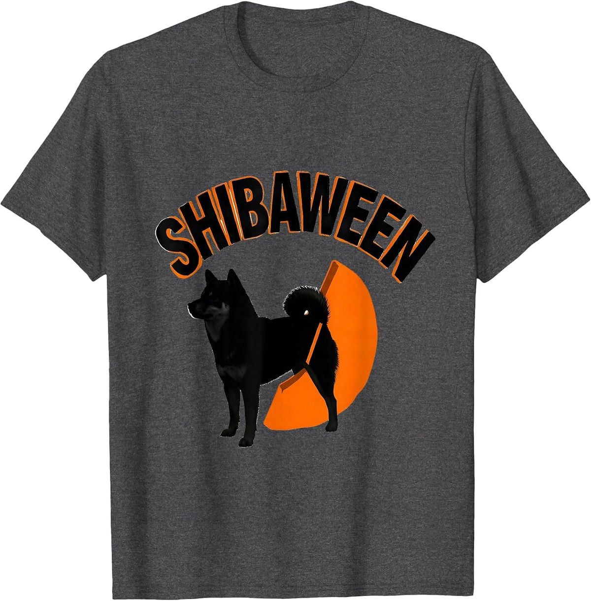 Men's Shibaween Funny Shiba Inu Halloween Dog Lover Costume T-Shirt - Dark Heather Grey