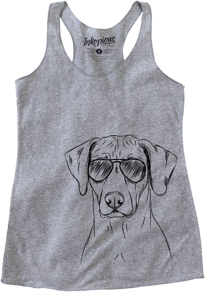 Aviator Ronan the Rhodesian Ridgeback Triblend T-Shirt - Grey Racerback