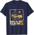 Drove All Night For My Kinfolk Funny Family Reunion T-Shirt - Navy Blue