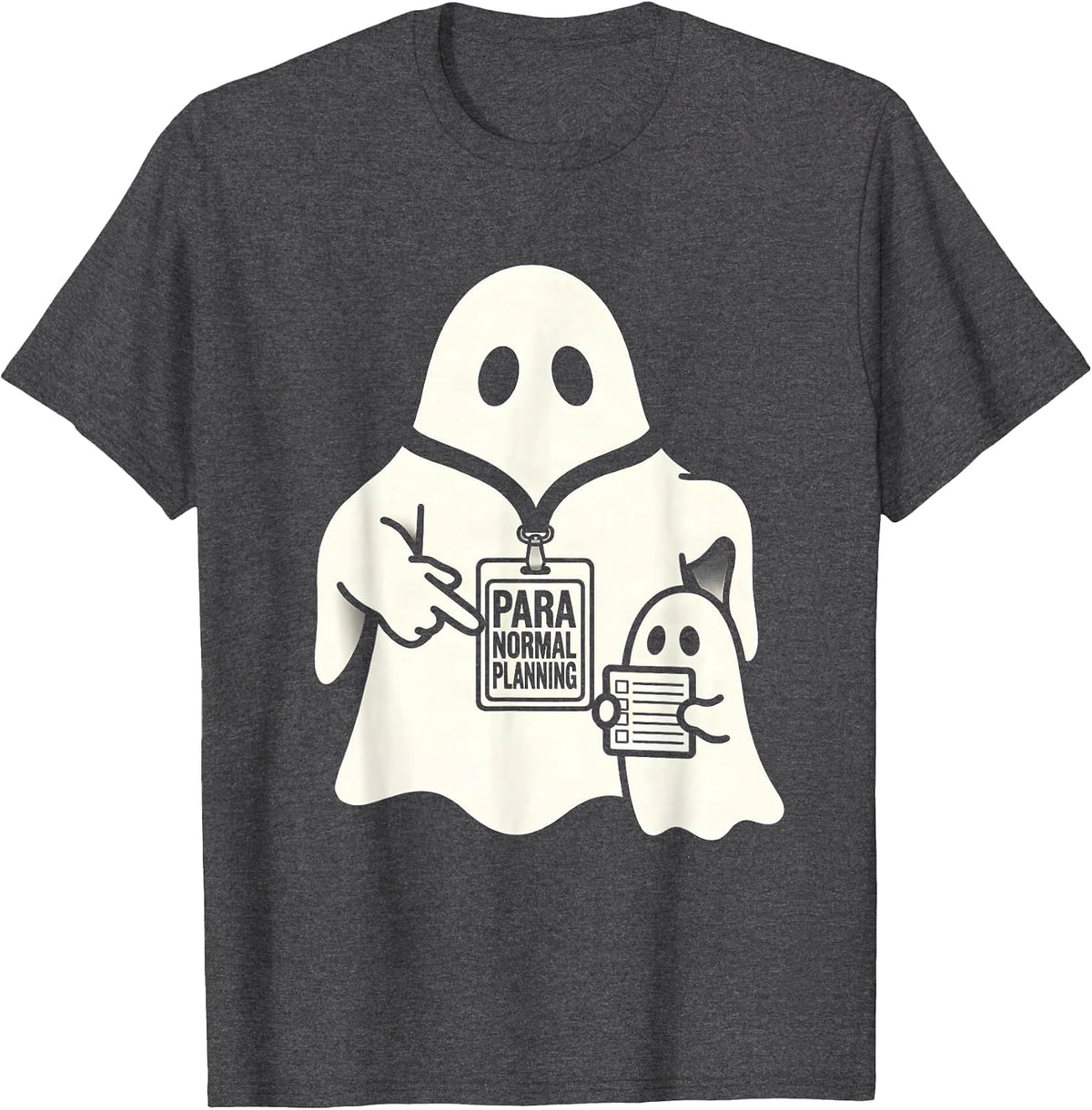 Men's Para Normal Planning Ghost SpEd Teacher Halloween T-Shirt - Dark Heather Grey