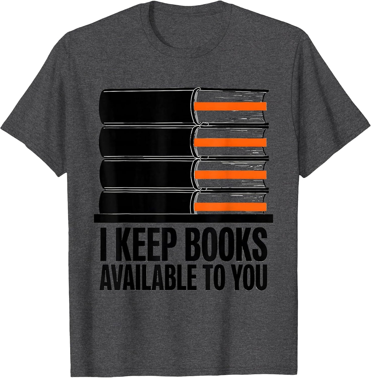 Men's I Keep Books Available To You Brutalist Graphic Banned Books T-Shirt - Dark Heather Grey