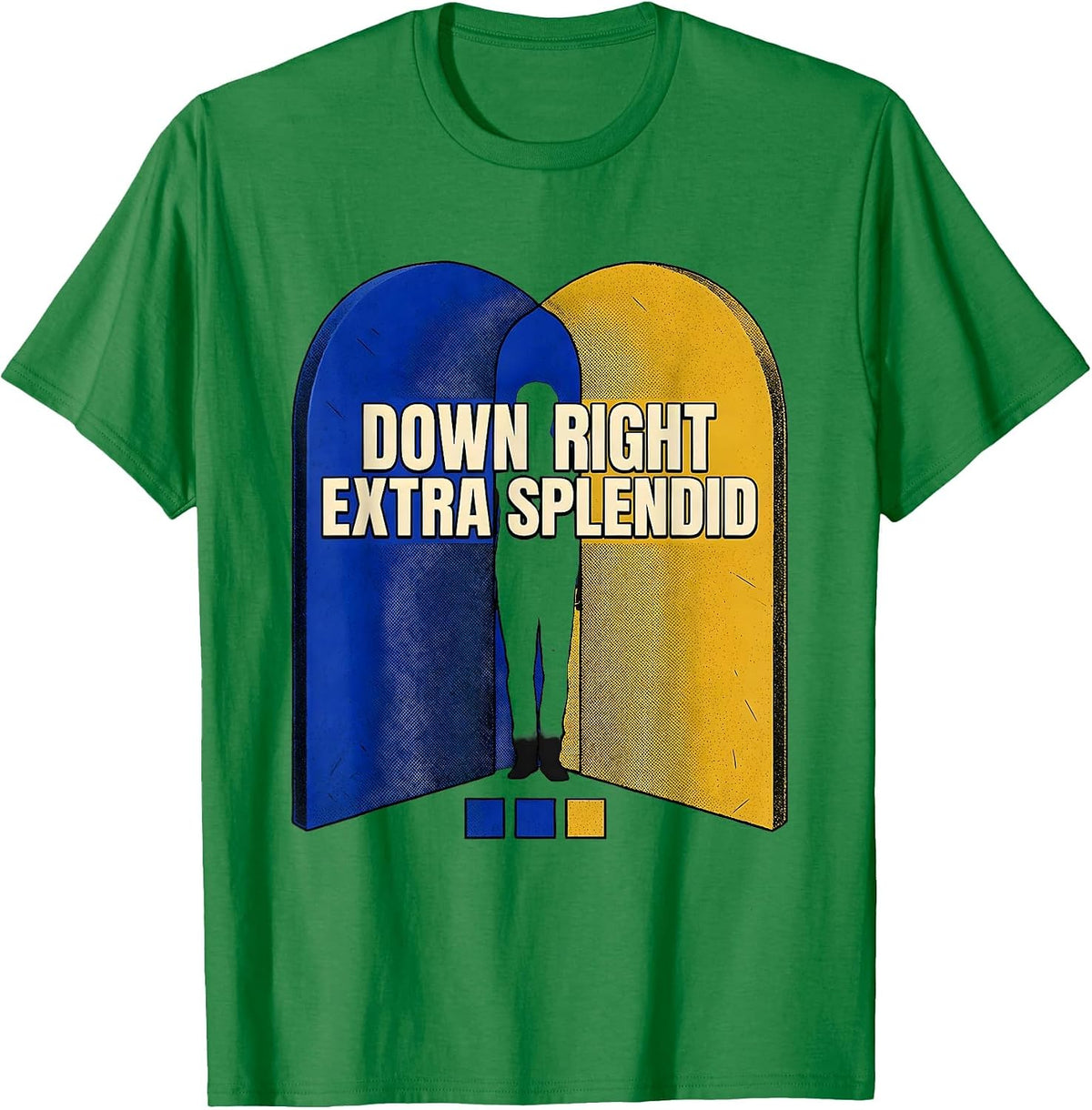 Men's Down Right Extra Splendid Heartfelt Down Syndrome Awareness T-Shirt - Kelly Green