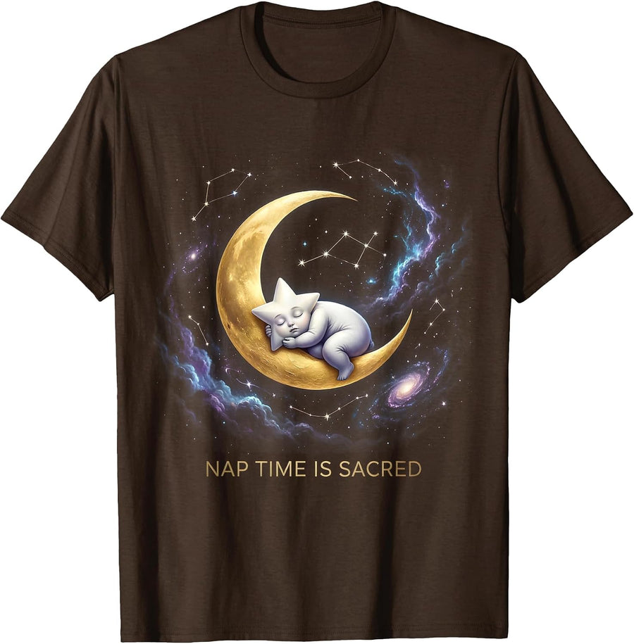 Nap Time Is Sacred Kindergarten Teacher Design T-Shirt - Brown
