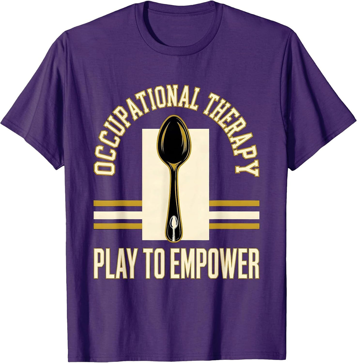 Play To Empower Retro Occupational Therapy OT Month Humor T-Shirt - Purple