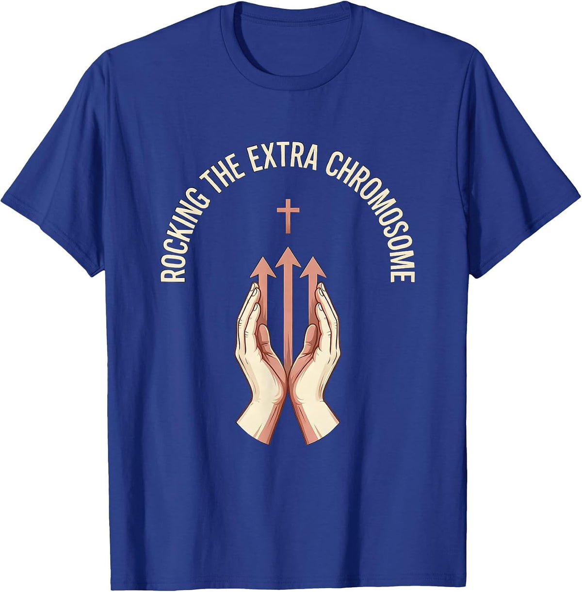 Rocking the Extra Chromosome Down Syndrome Awareness T-Shirt - Royal Blue