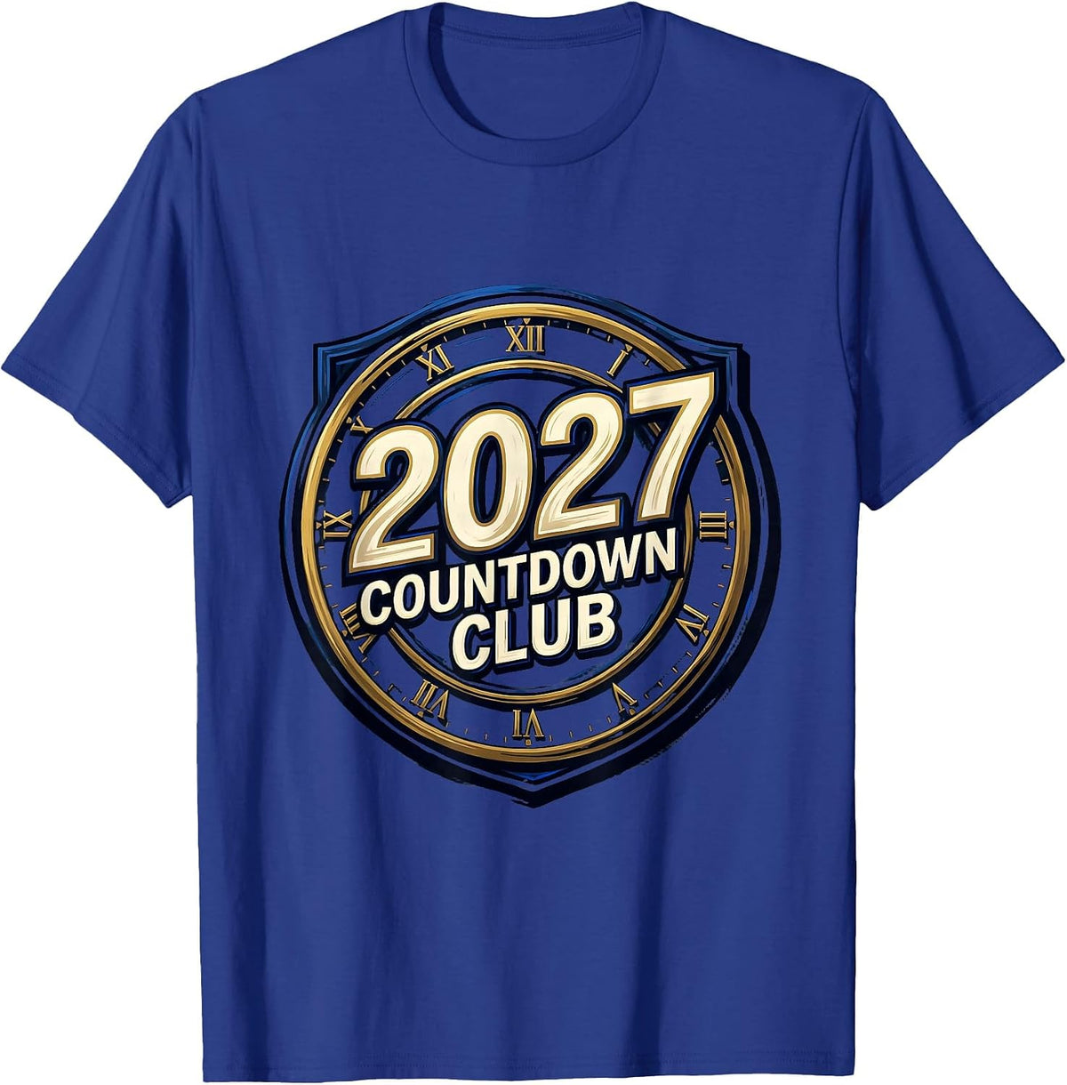 2027 Countdown Club New Years Eve Family Matching Party T-Shirt - Royal Blue