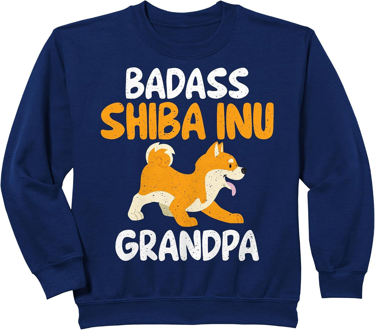 Badass Shiba Inu Grandpa Sweatshirt - Navy Blue