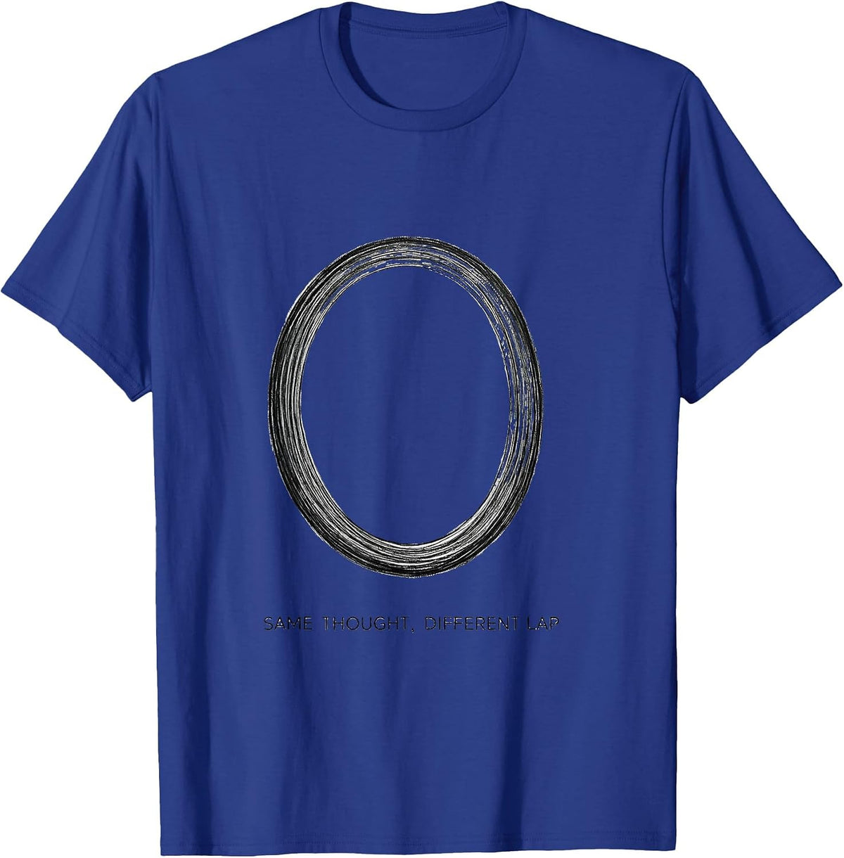 Men's Same Thought Different Lap Minimalist Mental Health T-Shirt - Royal Blue