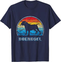 Boerboel Vintage Design Dog T-Shirt - Navy Blue