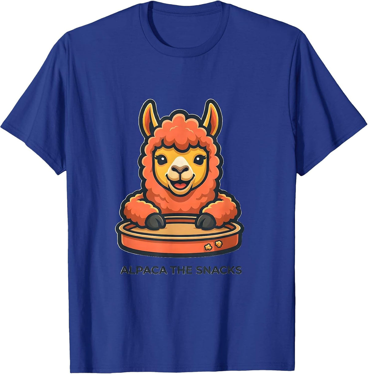 Men's Alpaca The Snacks Funny Alpaca Lover Snack Humor T-Shirt - Royal Blue