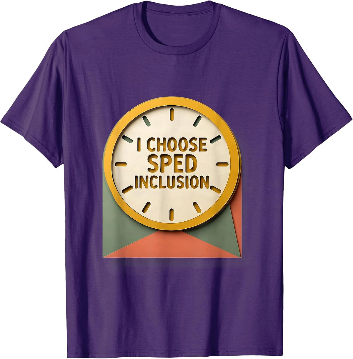 Men's I Choose SPED Inclusion Inspirational Special Education T-Shirt - Purple