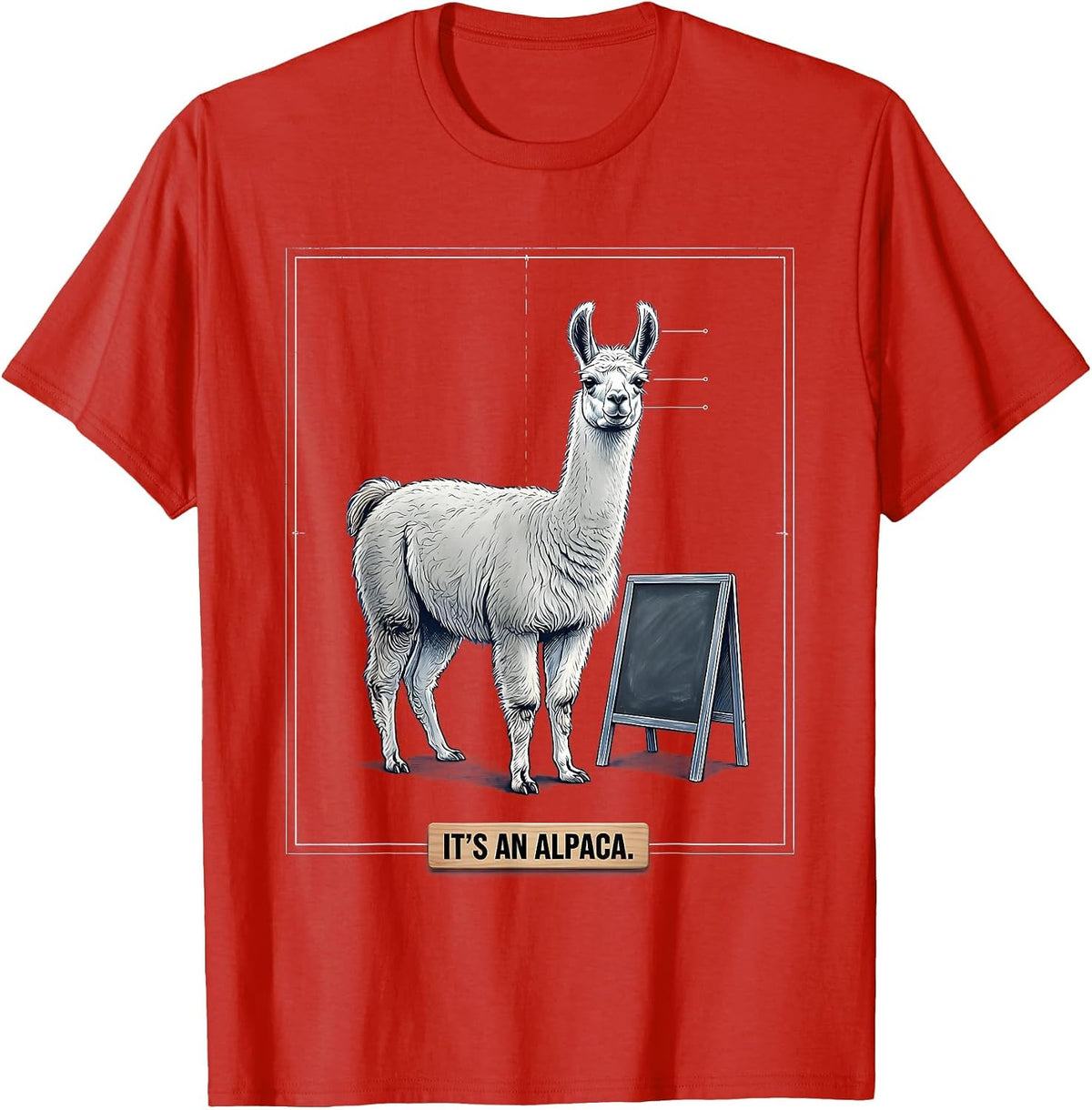 Men's It's An Alpaca Funny Llama Lover Animal Humor Gift T-Shirt - Red