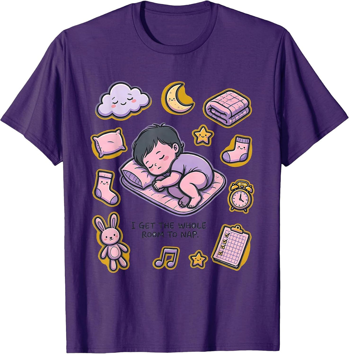 I Get The Whole Room To Nap Funny Childcare Provider Daycare T-Shirt - Purple