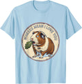 Men's Wheeks Mean I Love You Vintage Guinea Pig Cavy Lover Humor T-Shirt - Baby Blue