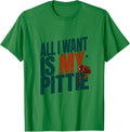 Men's All I Want Is My Pittie Funny Pitbull Lover Merry Pitmas T-Shirt - Kelly Green