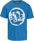 PITBULL - Men's T-Shirt Logo Palms Cotton Shirt 170g, Large Palm Logo Print Streetwear - Blue