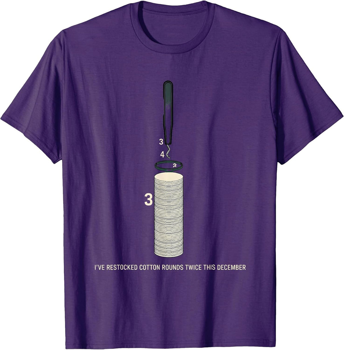 I've Restocked Cotton Rounds Twice This December Esthetician T-Shirt - Purple