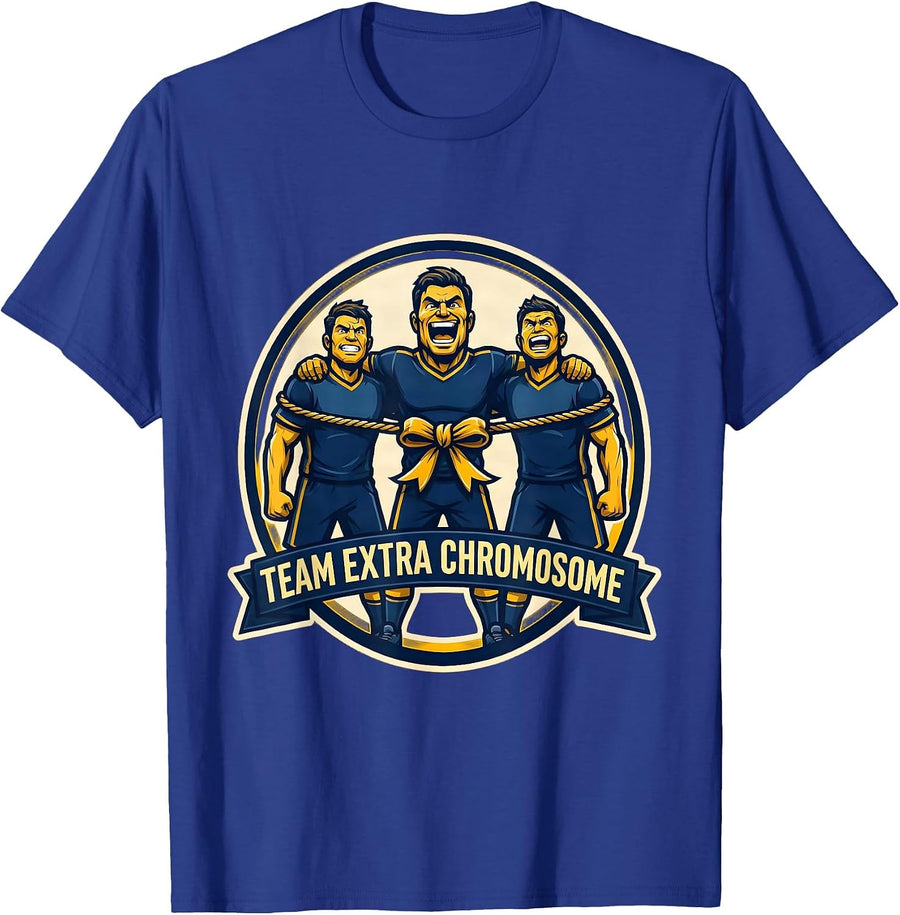 Team Extra Chromosome Uplifting Down Syndrome Awareness T-Shirt - Royal Blue