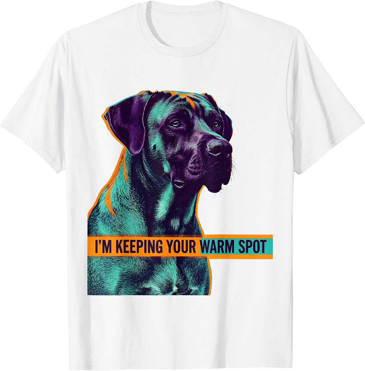 Men's I’m Keeping Your Warm Spot Rhodesian Ridgeback Dog Owner T-Shirt - White