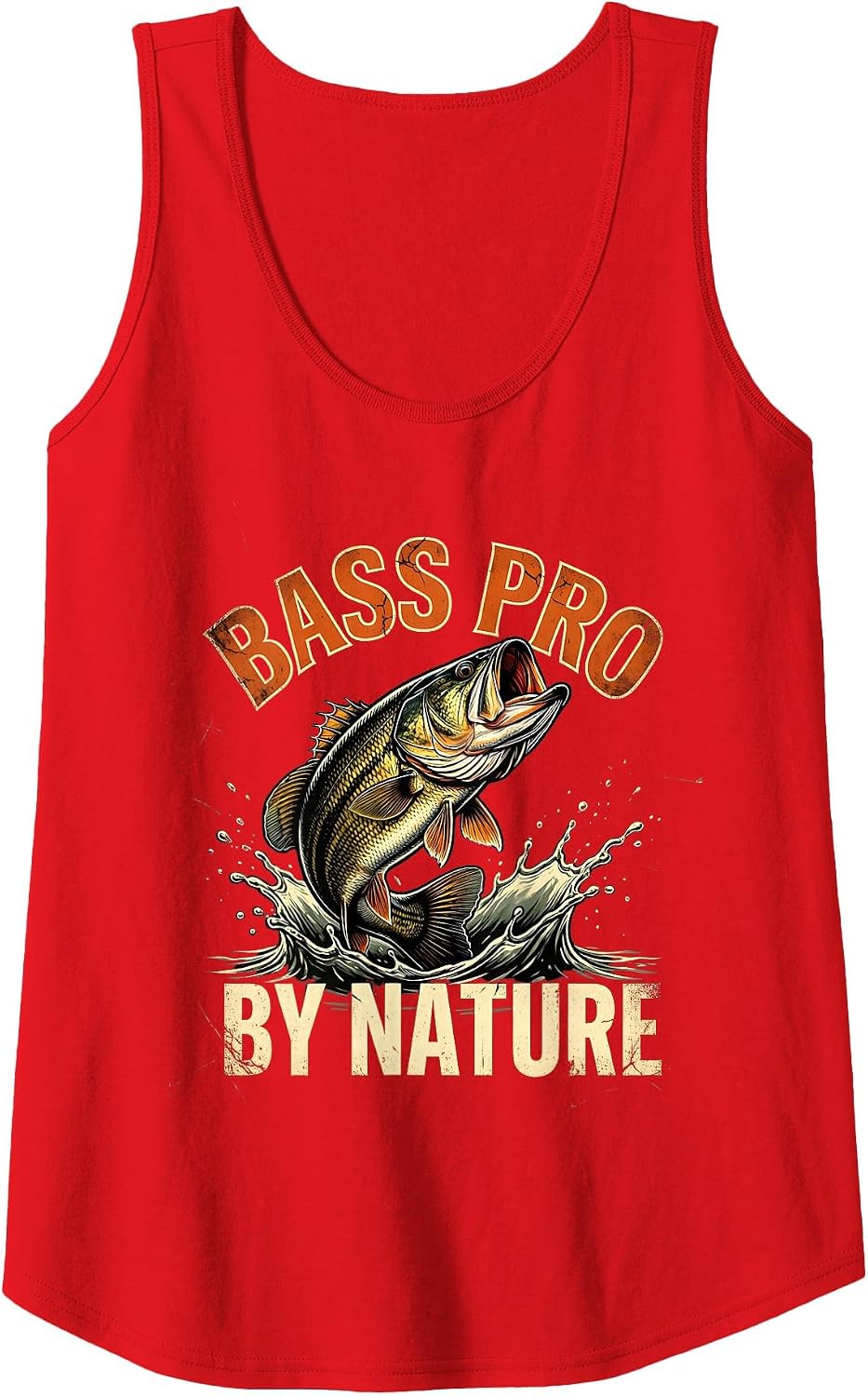 Bass Pro By Nature Fishing Design for Men Tank Top - Red