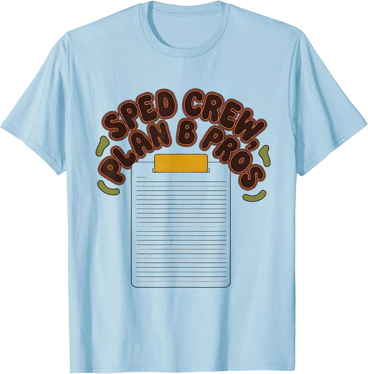 Men's SPED Crew Plan B Pros Retro Special Education Teacher T-Shirt - Baby Blue