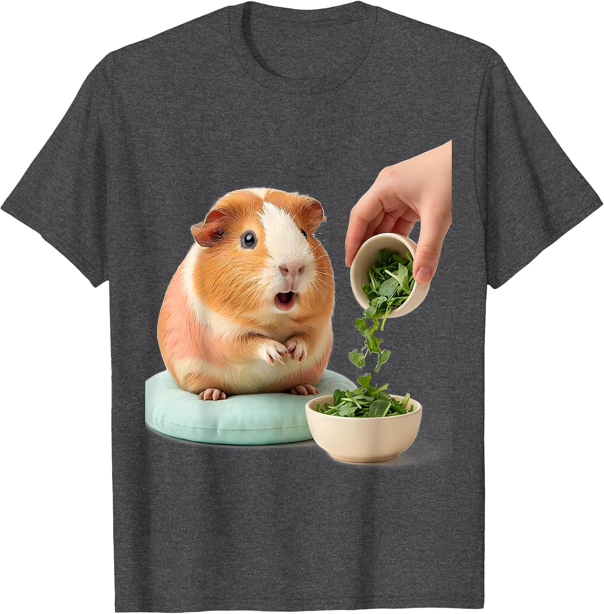 Men's Cute Tailless Guinea Pig Kawaii Pet Lover Gift T-Shirt - Dark Heather Grey